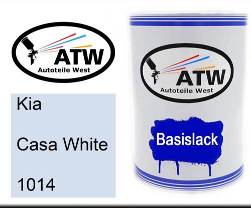 Kia, Casa White, 1014: 500ml Lackdose, von ATW Autoteile West.